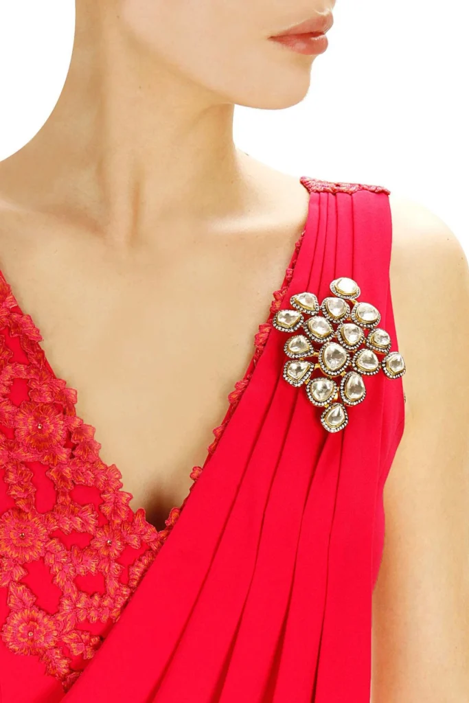 Brooches and Saree Pins with saree