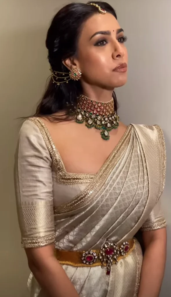 Pearl Jewelry with saree