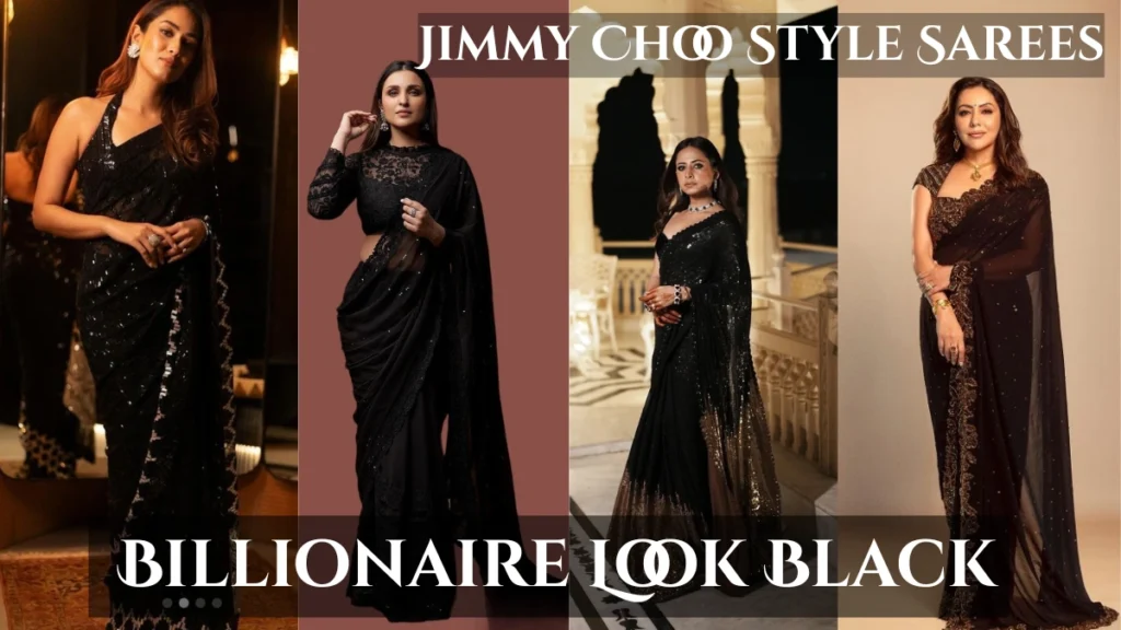 Jimmy Choo style saree black