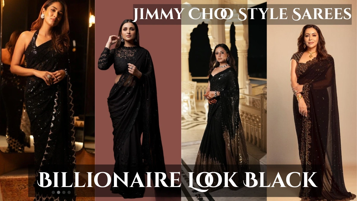 Jimmy Choo style saree black